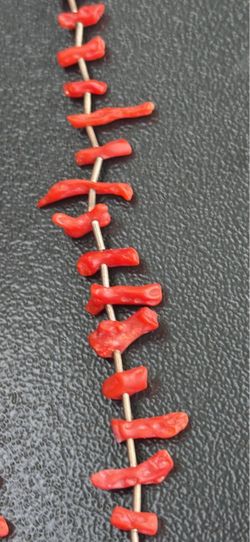 Red coral necklace