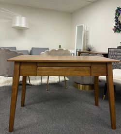 Wood Desk with Drawers