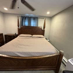King Bedroom Set - Real Wood - Firm Price $300