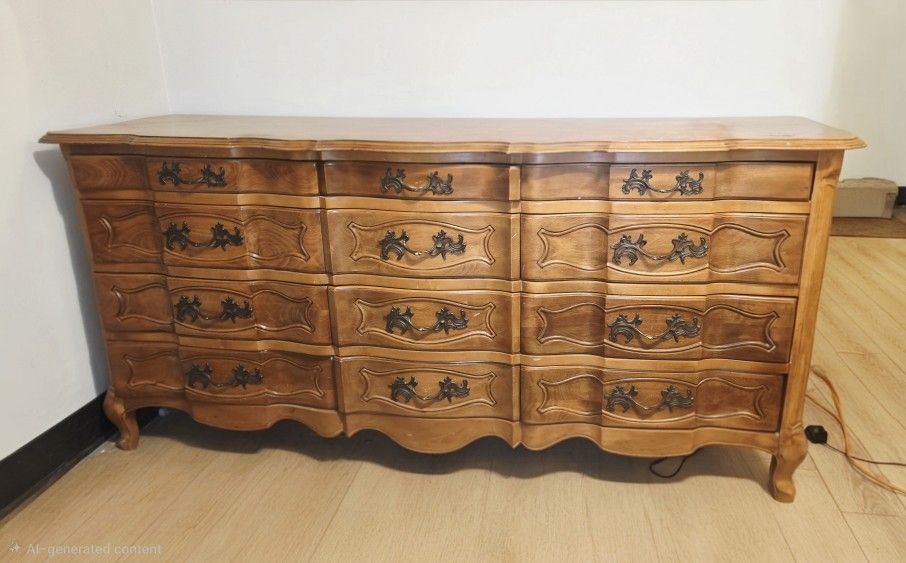 Vintage 12 Drawer Dresser with Mirror $300