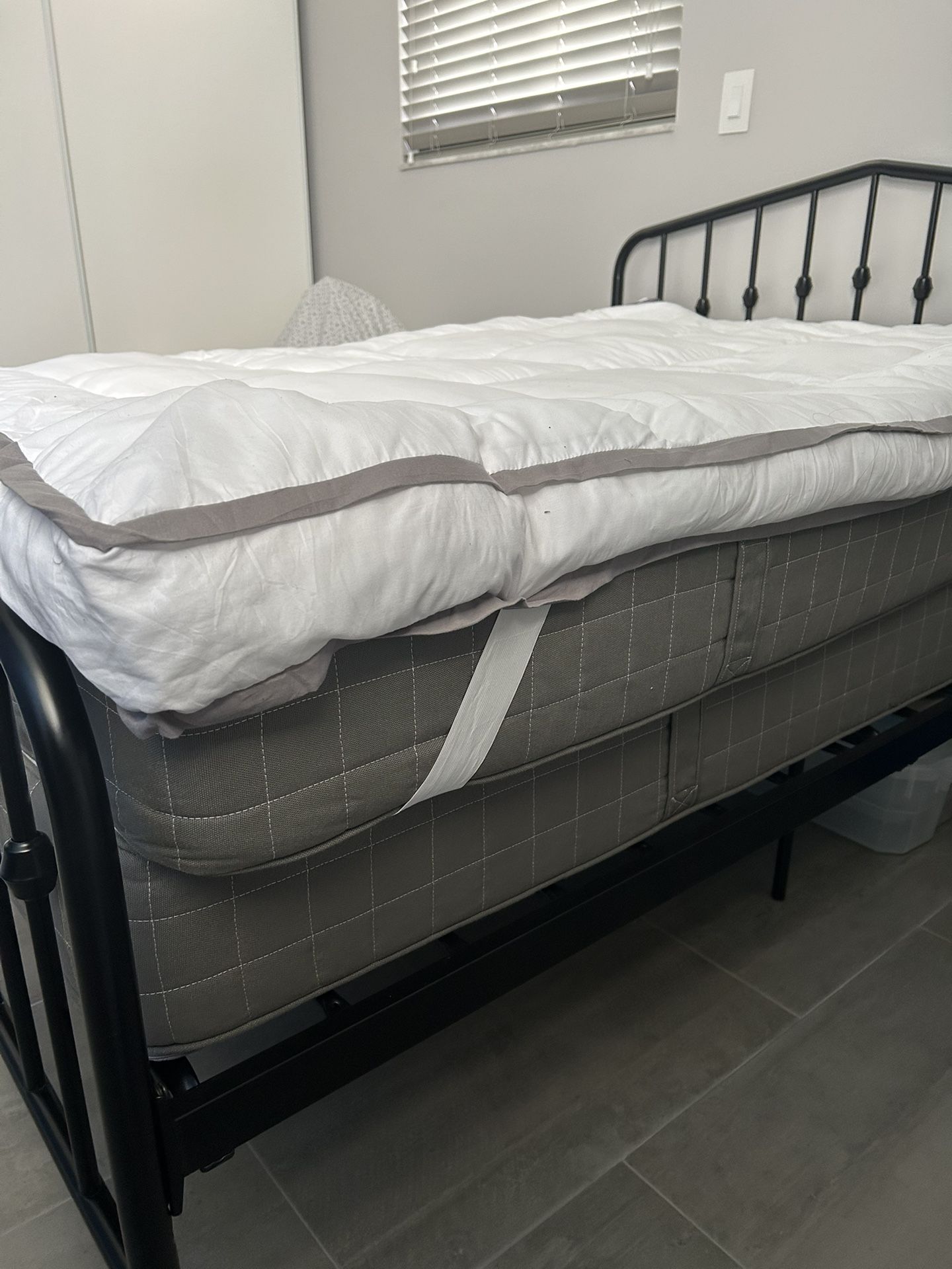 Full Size Bed Frame, Mattress, Box Spring