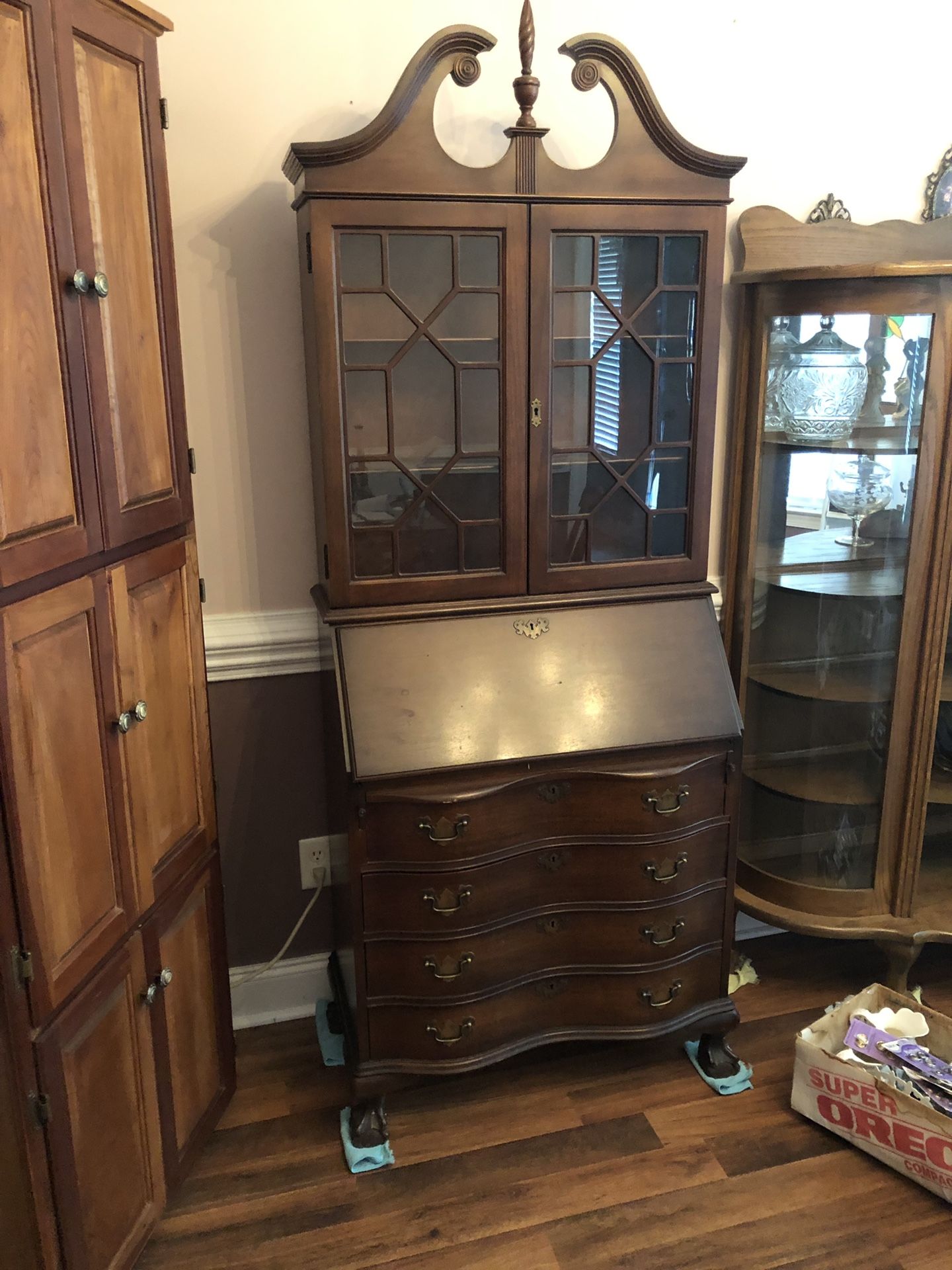 Antique secretary desk curio