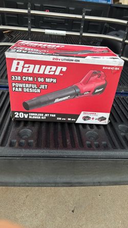 Red cordless blower