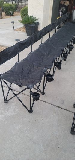 4 seat foldable chairs with cup holders new