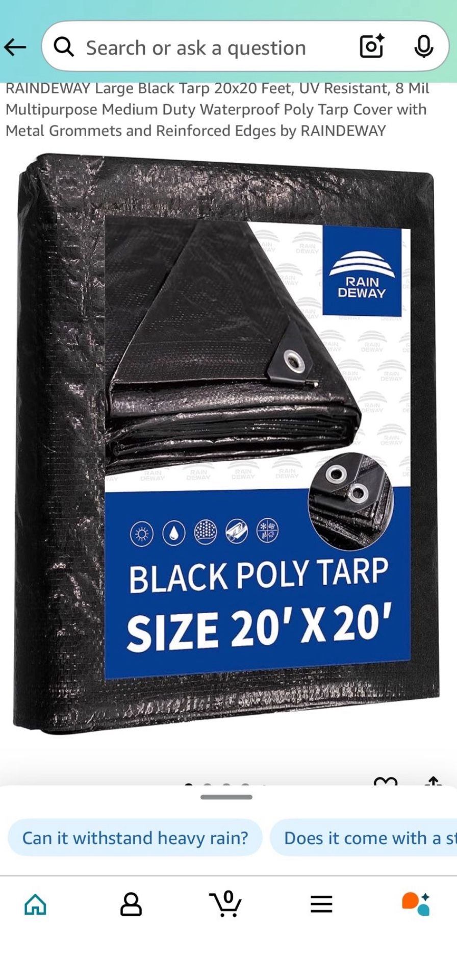 20’ X 20’ Tarp!! 