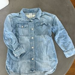 Girls H&M Oversized Denim Shacket Size 6x 