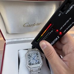 FULL VVS1 MOISSANITE CARTIER WATCH - 41 mm 