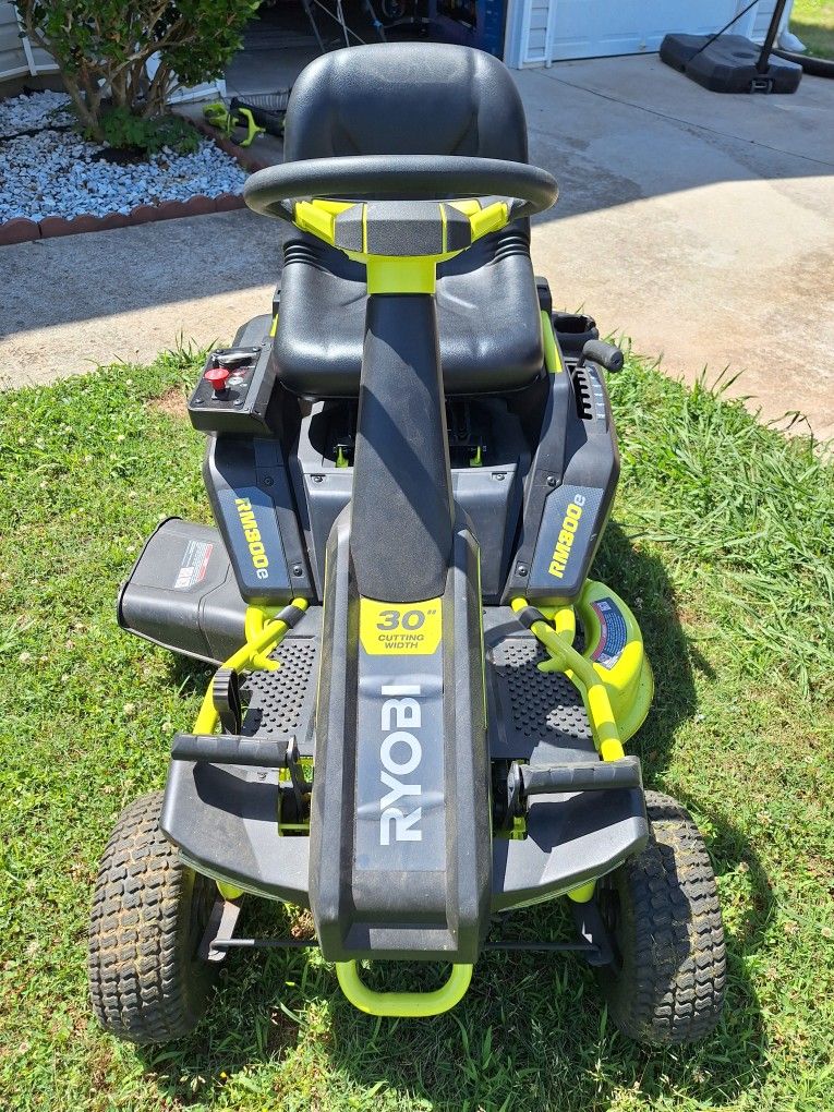 Ryobi 30 Inch Riding Lawn Mower.
