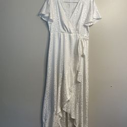 White Satin Dress