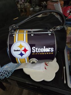 Pittsburgh Steelers Metal Barrel Purse