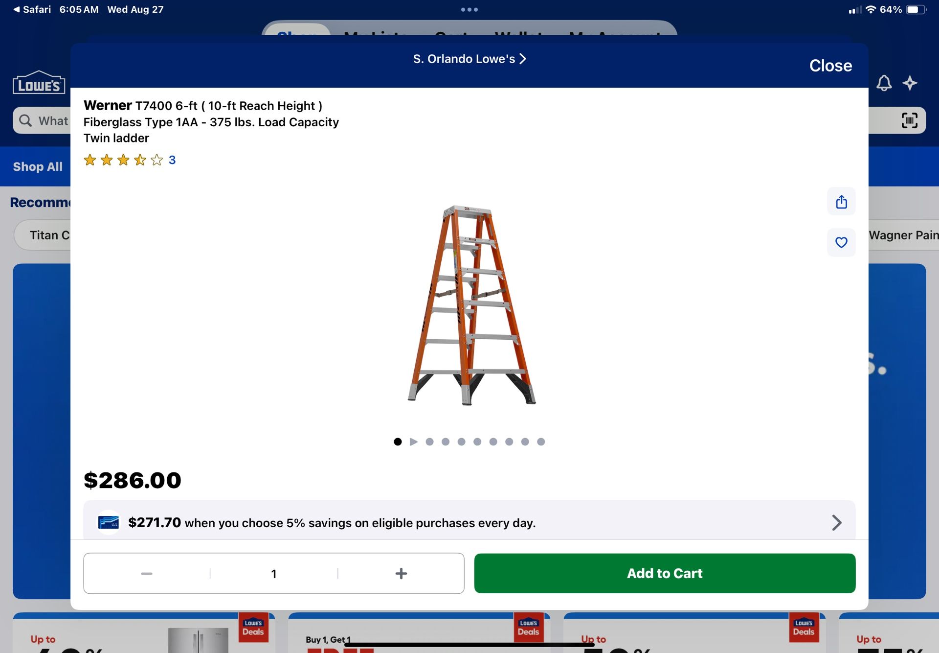 6’ Double Sided Ladder