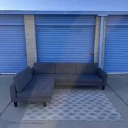 FREE DELIVERY || Custom Made || Mid-Century Modern Style L-Shaped Sectional Sofa