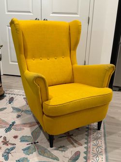 IKEA STRANDMON Yellow Wing Chair