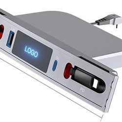 27W Quick Charger USB Shunt HUB Intelligent Docking Station Car Adapter Powered Splitter Extension，Compatible for Tesla Model 3 Model Y(A-pple and Typ