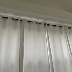 Pure White Linen Curtains