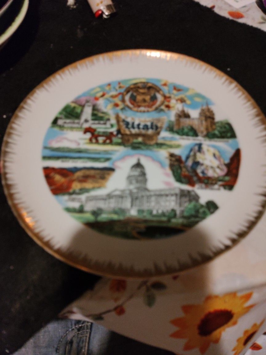 Vintage Utah 2896 Seal Of The State Collectors Plate 