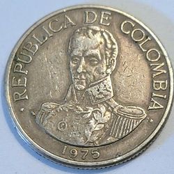 Vintage 1975 Colombia 1 Peso Coin