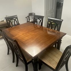 6 Chair Wood Dining Table