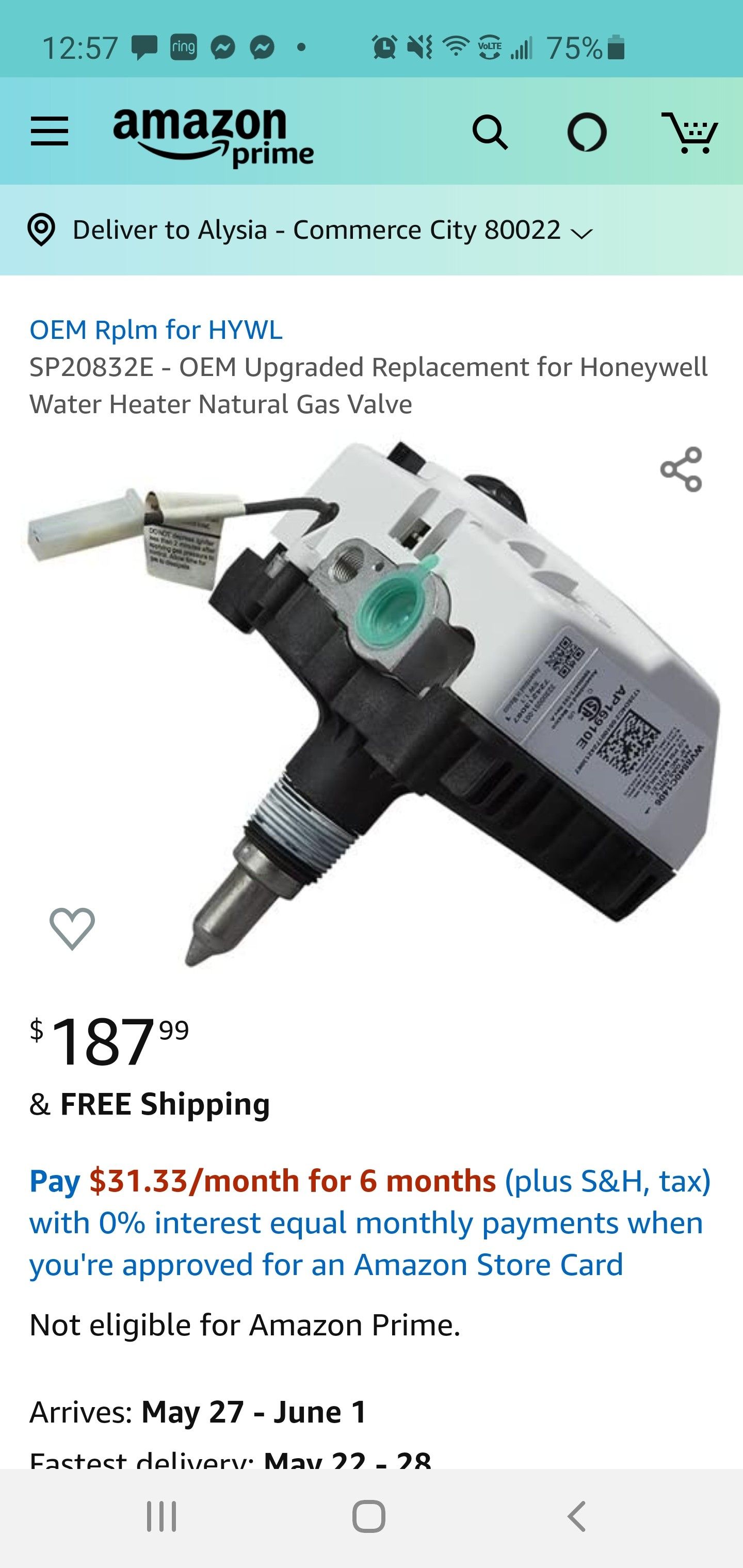 Rheem water heater thermostat