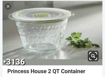 Princess house 2 Q round container 3136