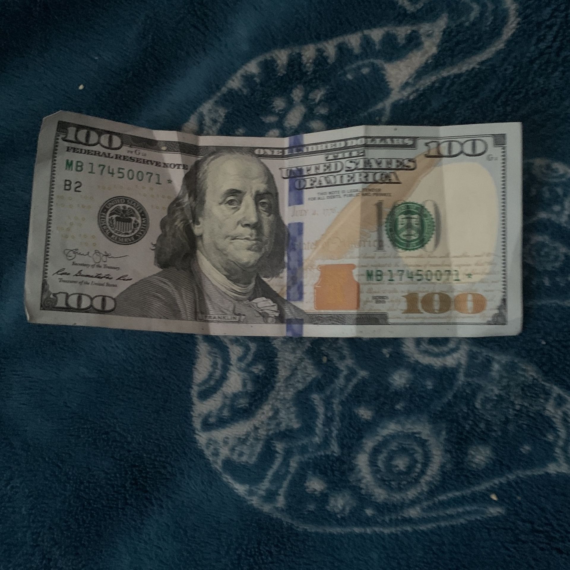 100 Dollar Bill Star Note