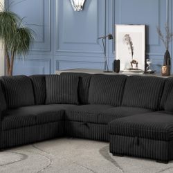 SECTIONAL SLEEPER WITH STORAGE NEW IN BOX 