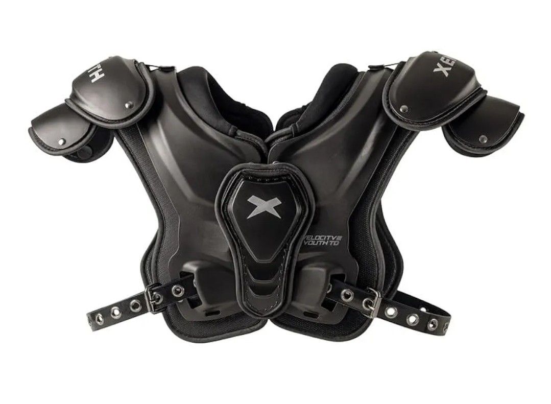 Xenith Velocity 2 Junior Vasity Football Shoulder Pads- Lightweight Protectve Gear for Larger Youth Athletes- Easy On/Off, Comfortable Fit- Low Profil