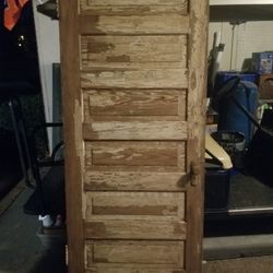 Antique Pine Door Skelton Key Very Heavy