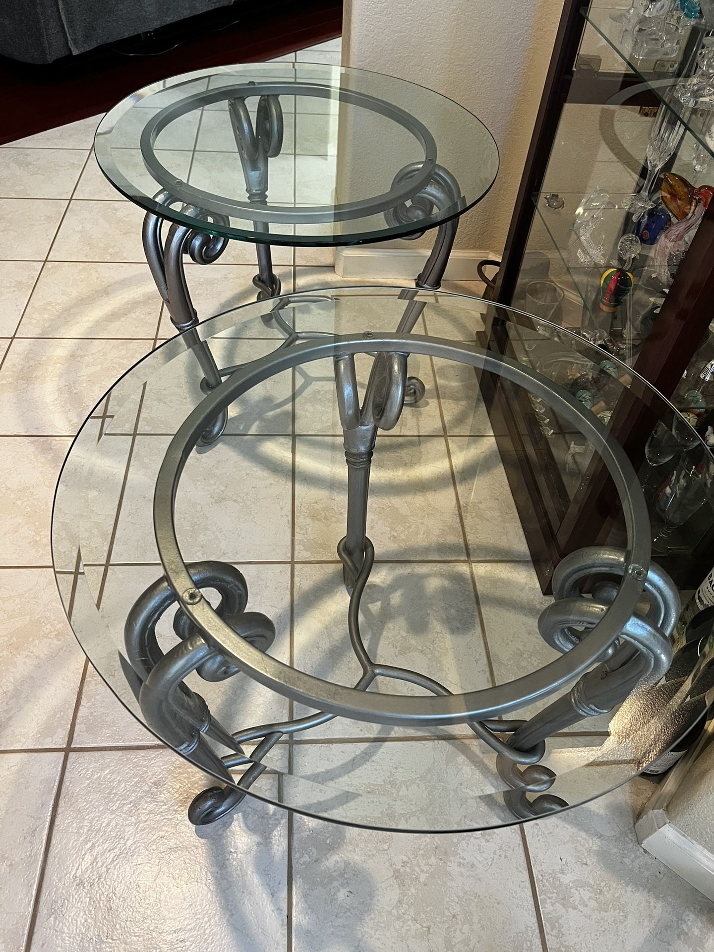 Glass End Tables (2)