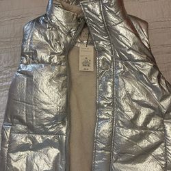Silver Puffer vest