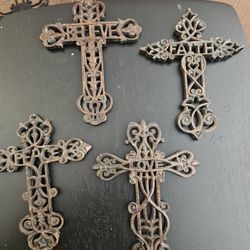 4 Piece Cross Wall Decor