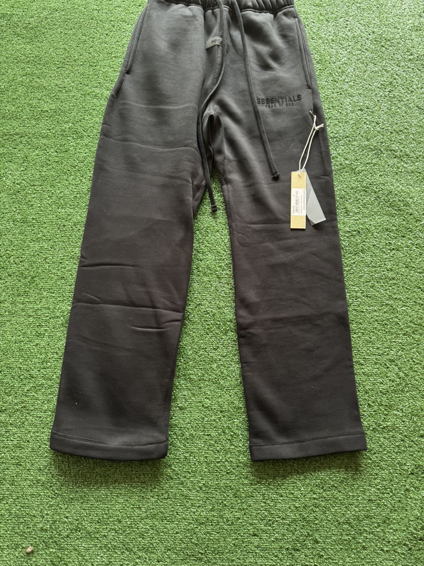 Essentials black wide leg sweatpants