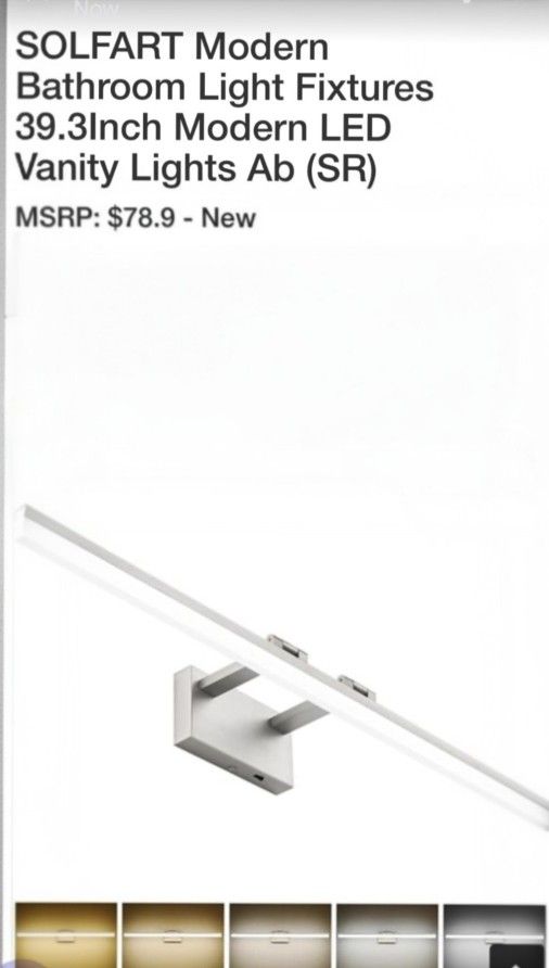 New In Box Bathroom Vanity Light