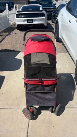 Red and Black Pet Stroller