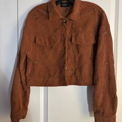 Women's Cider Corduroy Jacket in Rust Orange Size M