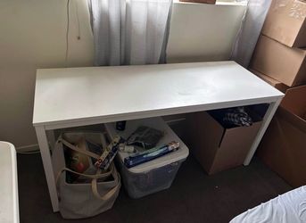 White office desk