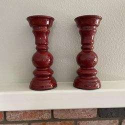 Red Candle Holders