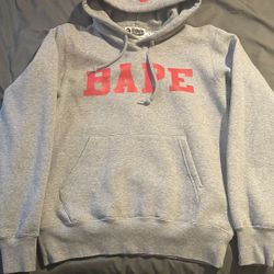 Bape Grey Hoody Size M 