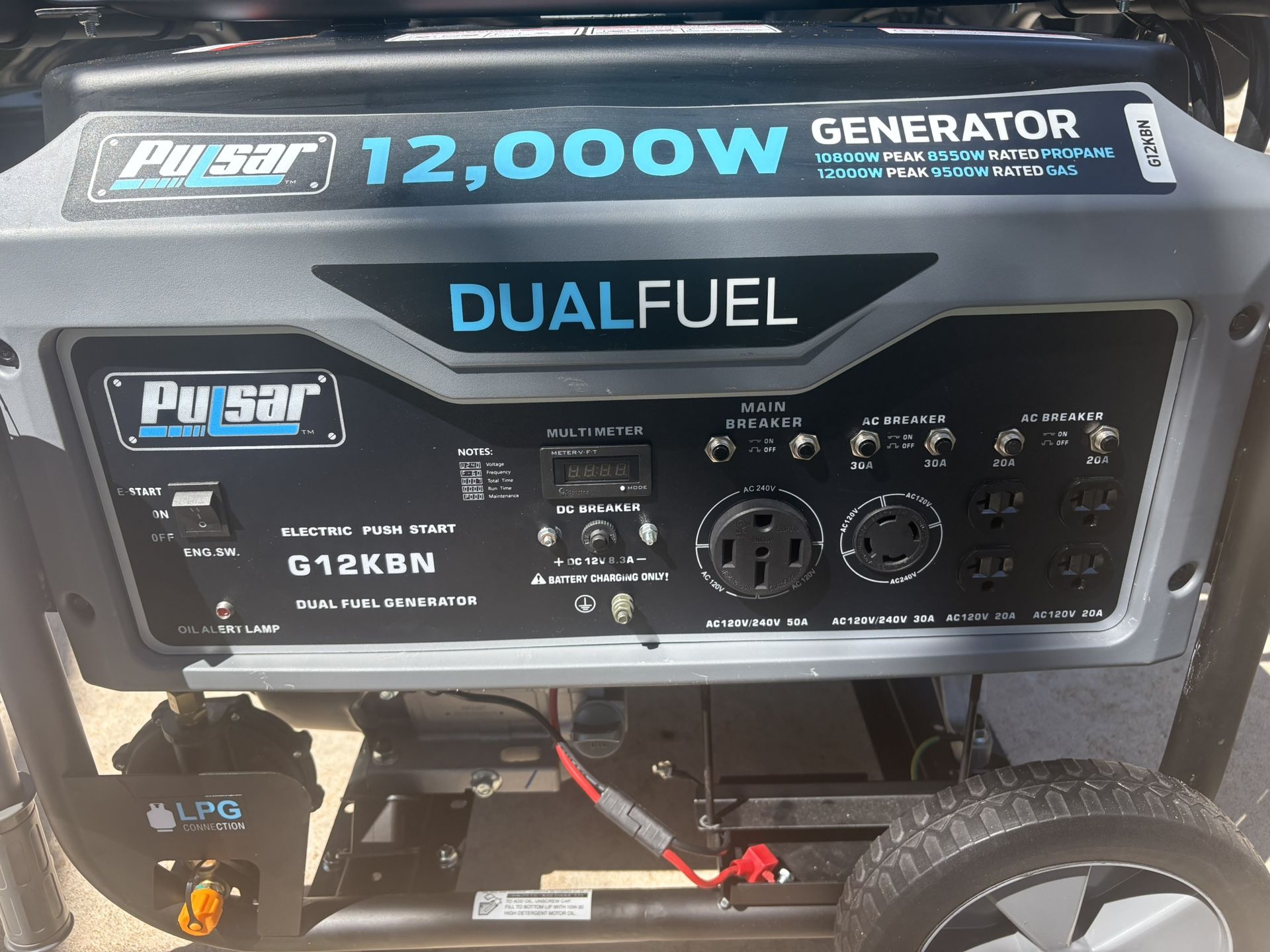 New Pulsar 12000 Watt Dual Fuel Generator