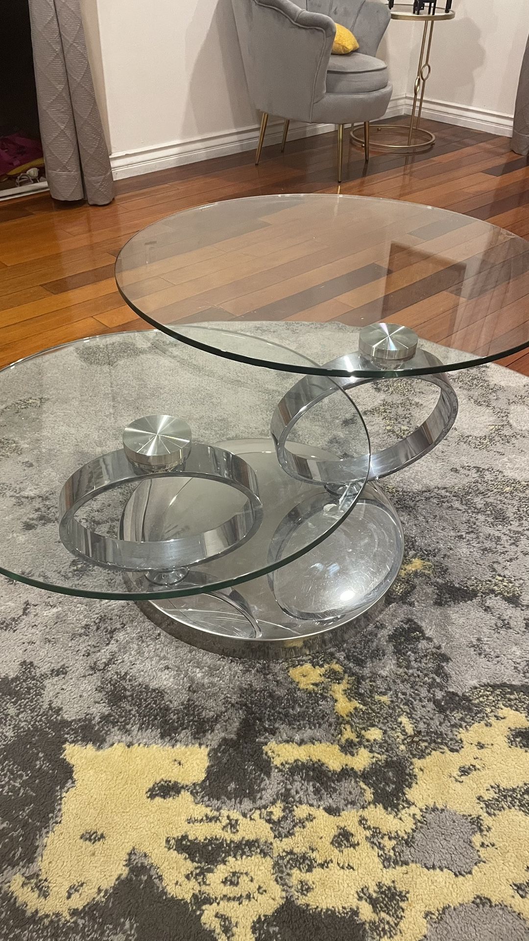 Rotating Glass Table