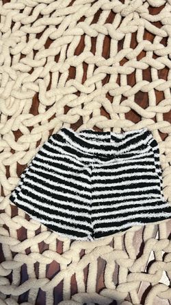 fuzzy striped shorts !