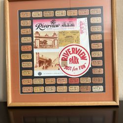 RIVERVIEW Amusement Park original Collage Of Tickets 