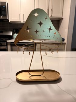 Gold Mushroom Jewelry Holder