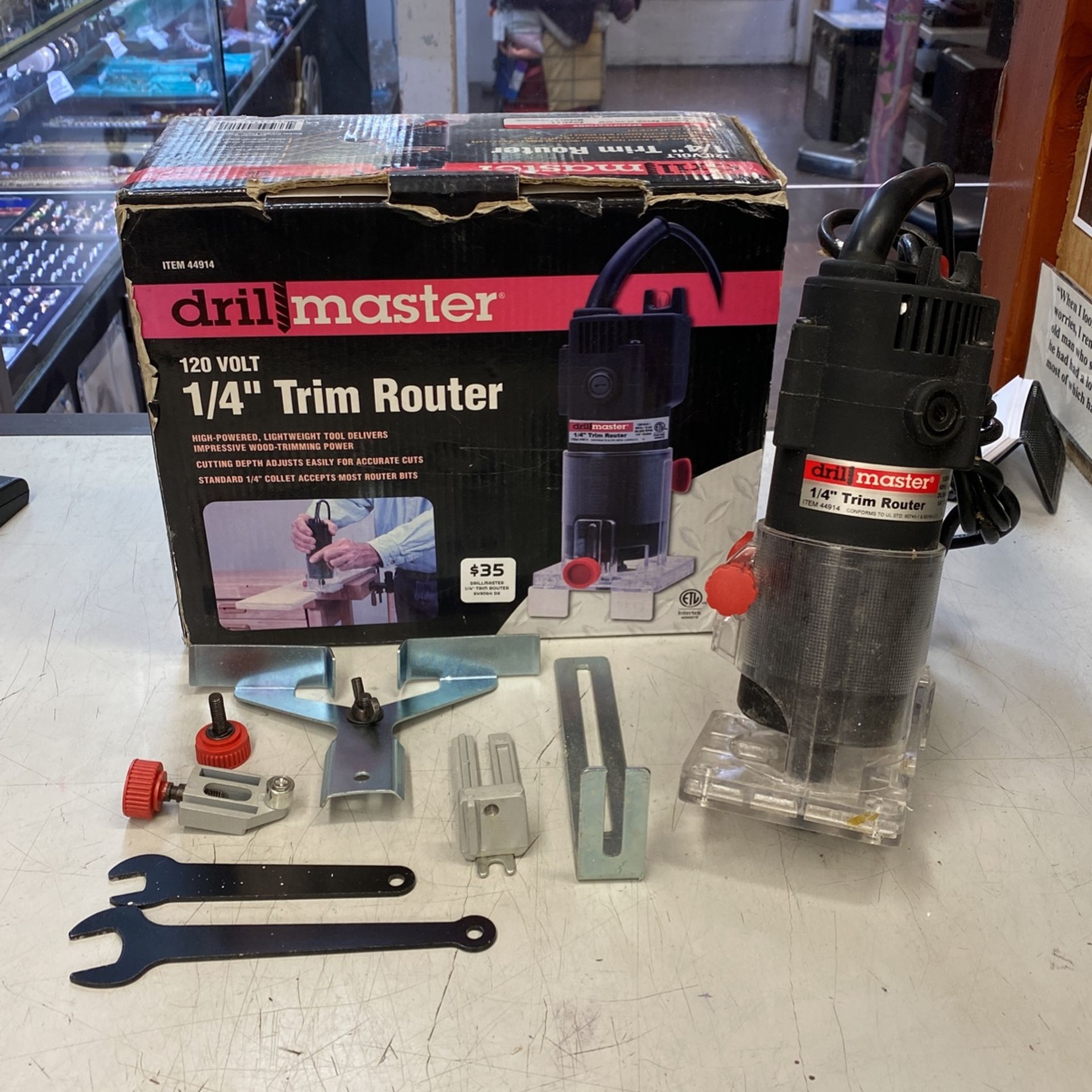Drill Master 1/4” Trim Router Item 44914