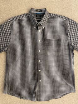 Men's Haggar Button-down, Short-Sleeve Shirt (Size L)
