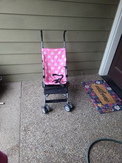 Cosco Pink Polka Dot Folding Stroller 