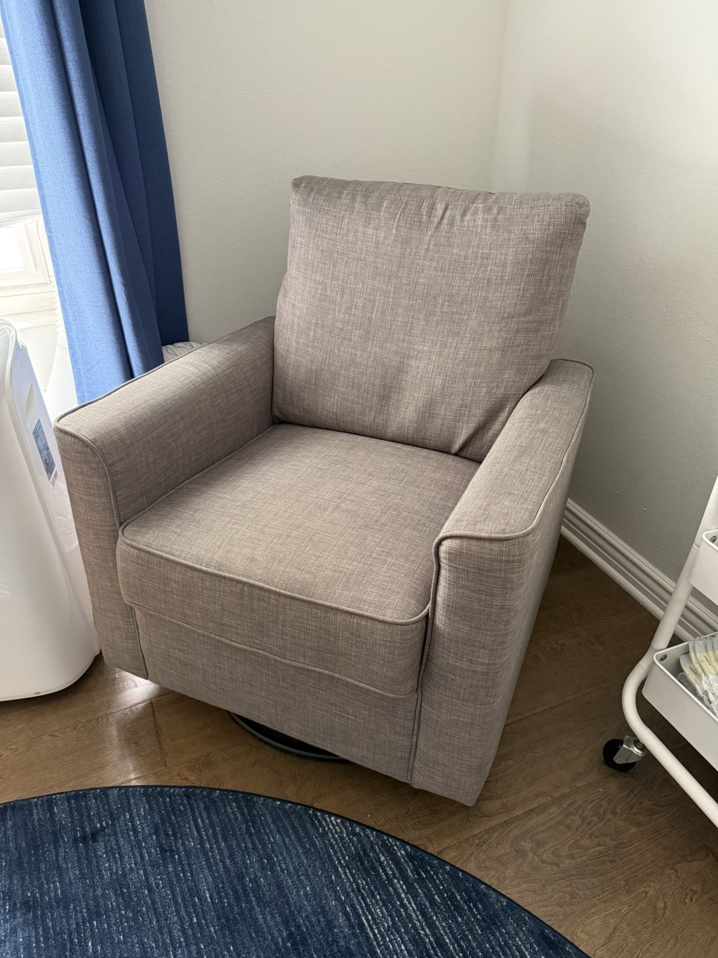 Grey Swivel And Rocking Chair