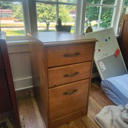 Solid Wood Filing Cabinet