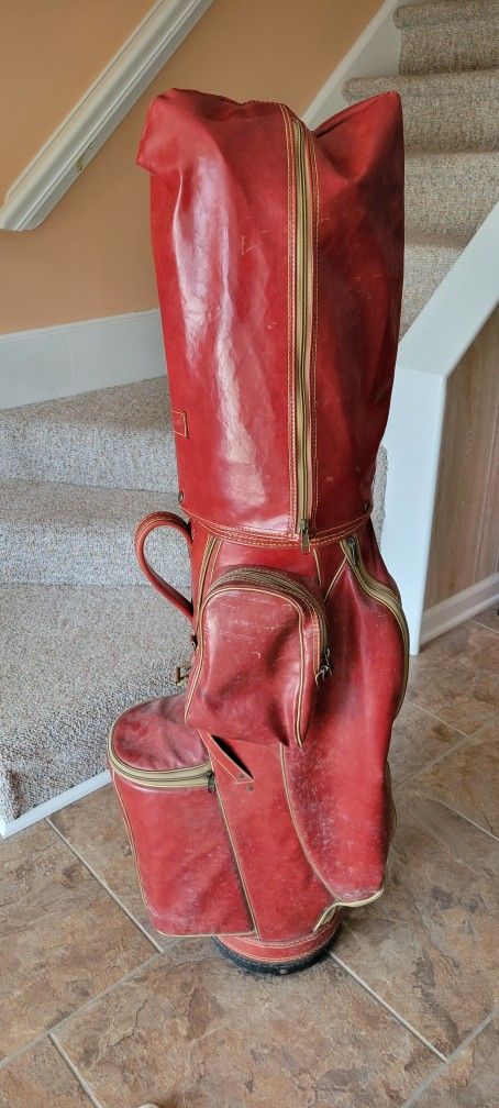 Antique Leather Golf Bag