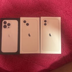 Iphone 13 pro, Iphone 13, Iphone 11 BOX ONLY 